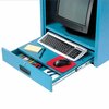 Global Industrial Counter Top CRT Security Computer Cabinet, Blue, 24-1/2W x 22-1/2D x 27H 607294BL
